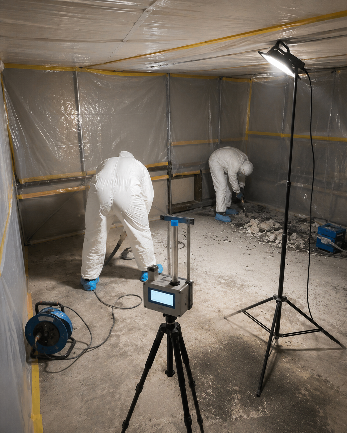 Sanierungsbereich mit Folienabschottung